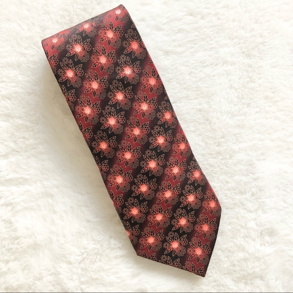 LANVIN PARIS 100% Silk Tie Mid Century Retro Trendy